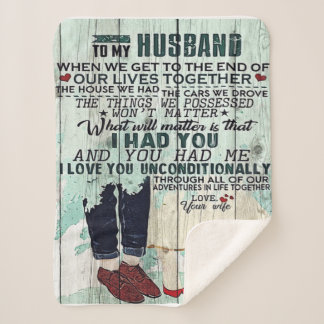 Wife To My Husband Gift | To Husband Letter | Sherpa Blanket
