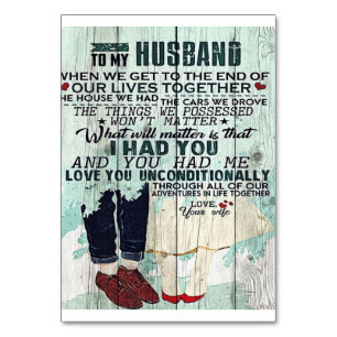 Wife To My Husband Gift To Husband Letter Table Number