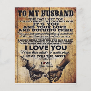 Wife To My Husband Letter Husband Lovely Gift Flyer