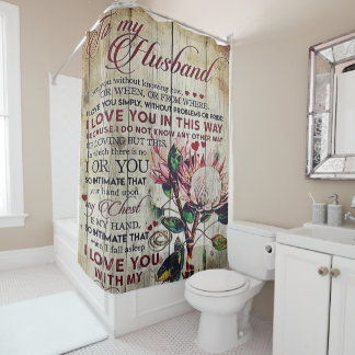 Wife To My Husband Letter | Lovely Present | Shower Curtain