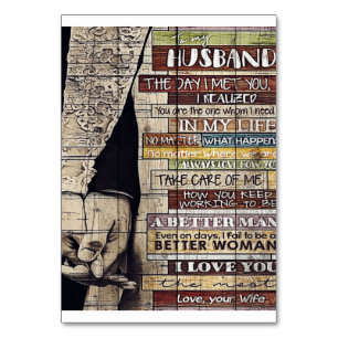 Wife To My Husband Letter New Home Decor Table Number