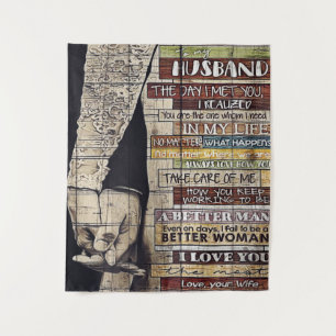 Wife To My Husband Letter New Home Decor Tapestry