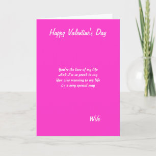 Wife  valentine's day greeting cards