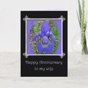 Wife Wedding Anniversary - Siberian Iris Card