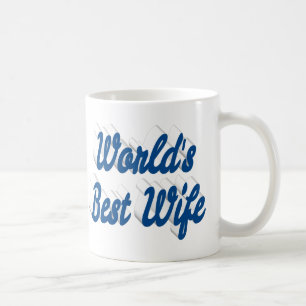 Wife with blue half text coffee mug