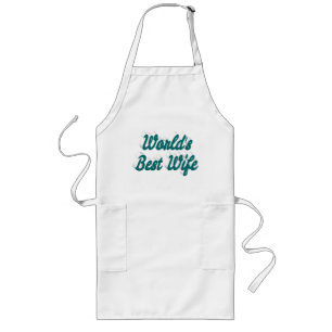 Wife with green text long apron