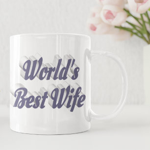 Wife with grey half text  coffee mug