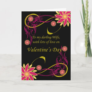 Wife With Love On Valentine's Day, Valentine's Day Holiday Card