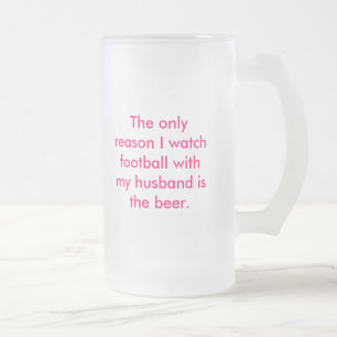 Wife's beer glass frosted glass beer mug