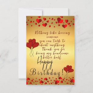 Wife's birthday  card