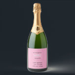 Wife's Birthday, Typography Black, White and Pink Sparkling Wine Label<br><div class="desc">This typography design is cute and awesome and I hope that it will bring you joy and happiness,  enjoy it.</div>