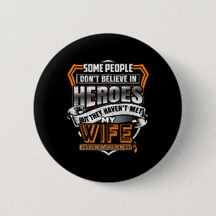 Wife's Fight Is My Fight Leukaemia Awareness 2 6 Cm Round Badge