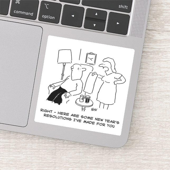 Wife's New Year's Resolutions for Husband. Funny (Detail)