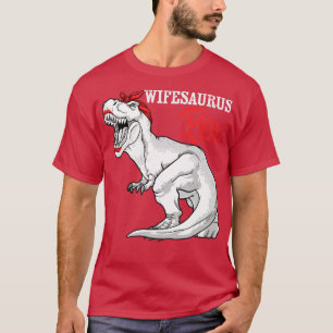 Wifesaurus Rex Dinosaur Wife Saurus Womens Family T-Shirt