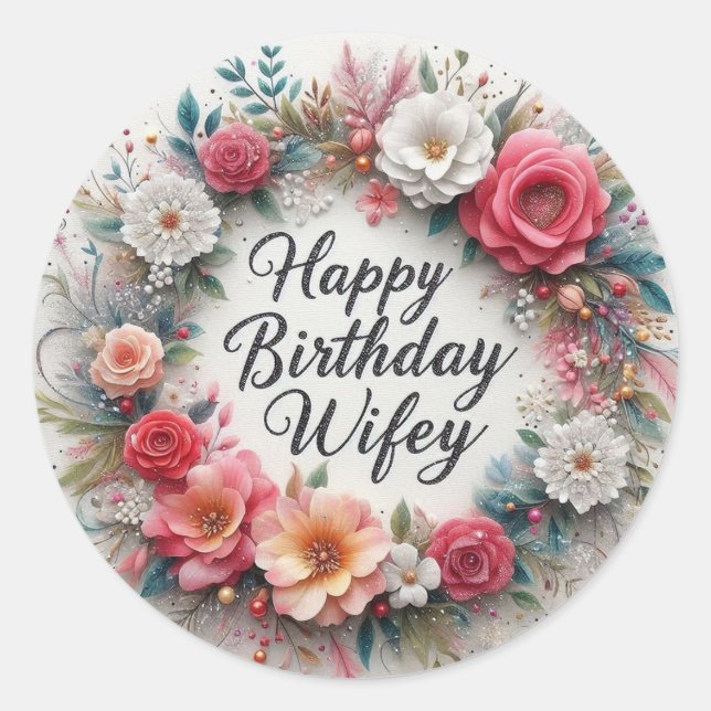 Wifey birthday sticker (Front)