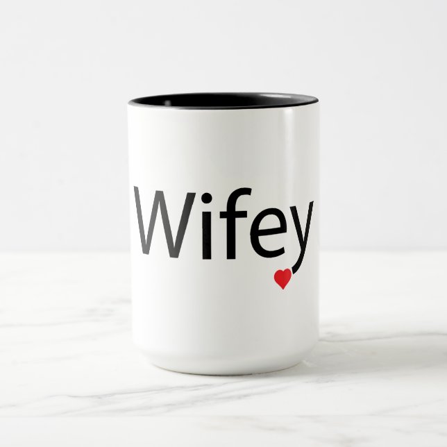 Wifey - Black 15 oz Combo Mug (Center)