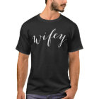 Wifey Black White Modern White Script Women's