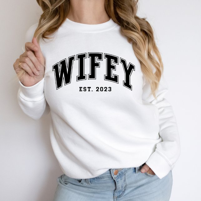 Wifey | Bold Black Text Custom Sweatshirt (Creator Uploaded)