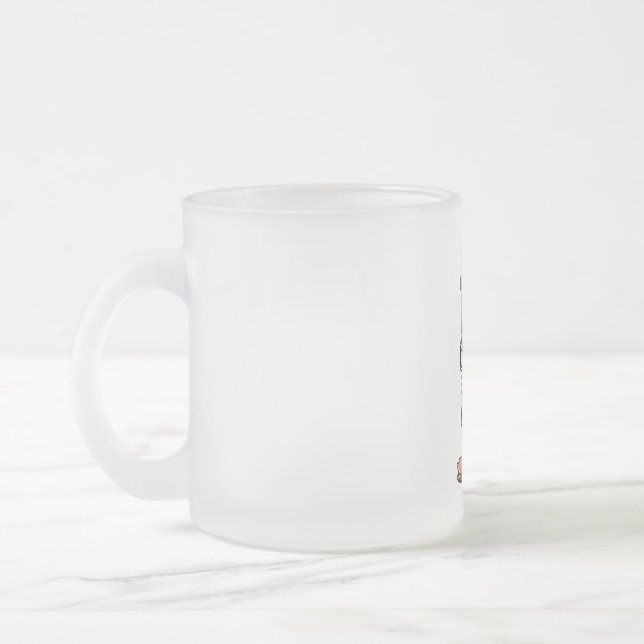 Wifey dog mum nurse frosted glass coffee mug (Left)