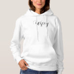 Wifey Elegant Black Script White Women Hoodie<br><div class="desc">Wifey Elegant Black Script White Women Hoodie. Choose the style from the options menu.</div>