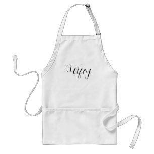 Wifey Elegant Black Script White Women Standard Apron