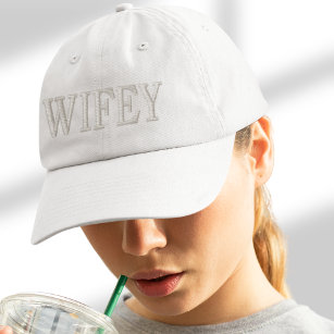 WIFEY Embroidered Hat   Bride Hat   Wife Hat 