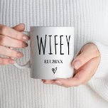Wifey Est 2024 Announcement To Be Newlywed Wedding Coffee Mug<br><div class="desc">Wifey Est 2024 Announcement To Be Newlywed Wedding Coffee Mug</div>