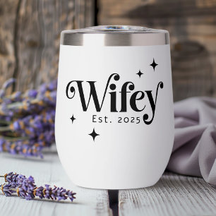 Wifey Est year any colour elegant retro font