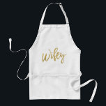 Wifey Faux Gold Foil Apron Wedding Gift<br><div class="desc">Wifey Faux Gold Foil Apron that would makes a great wedding gift with the matching Silver Hubby Apron.</div>