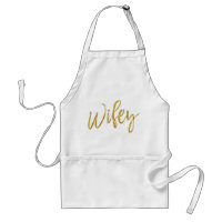 Wifey Faux Gold Foil Apron Wedding Gift