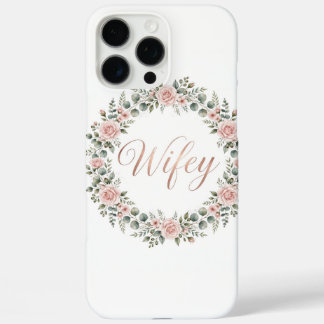 Wifey Floral Rose Gold iPhone Case