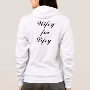 Wifey for Lifey Hoody in black