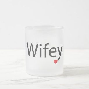 Wifey - Frosted 10 oz Frosted Glass Mug