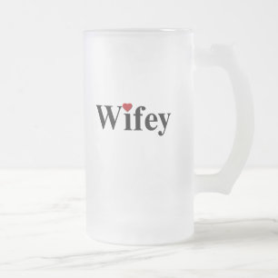 Wifey Frosted Glass Beer Mug