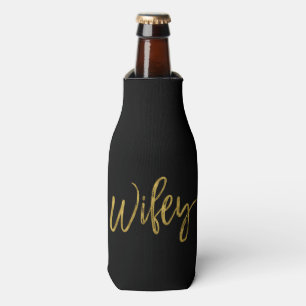 Wifey Gold Foil Bottle Cooler