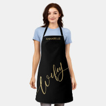 Wifey Gold Script Newlyweds Apron