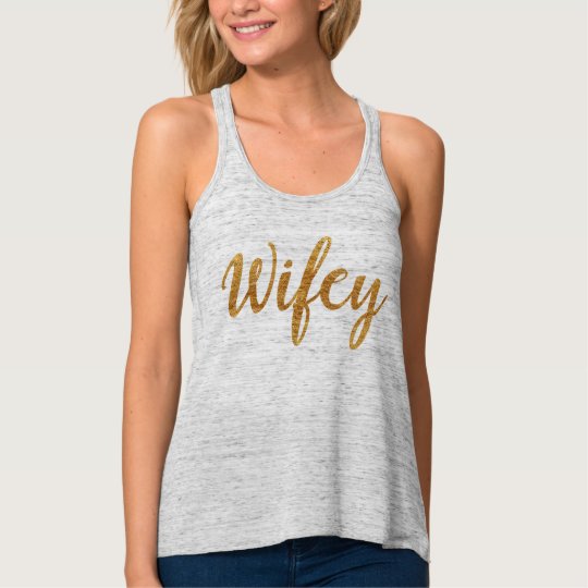 Wifey | Golden Script Tank Top