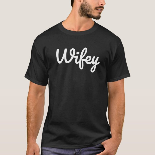 Wifey Hubby Honeymoon Wedding T-Shirt (Front)