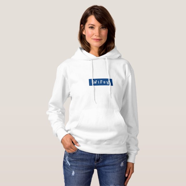 Wifey/Husby Custom Bride, Fiance Gift Hoodie (Front Full)