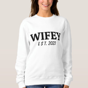 Wifey/Husby Custom Bride, Fiance Gift Sweatshirt