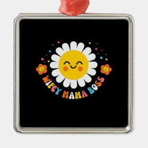 Wifey Mama Boss Retro Mama Metal Tree Decoration