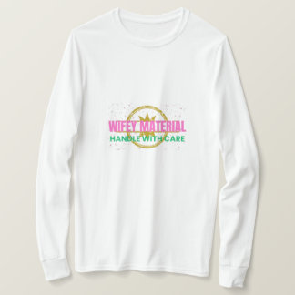 Wifey Material Minimalist Long T-Shirt