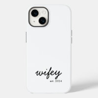 Wifey Modern Minimalist Script Personalised Bride