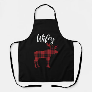 Wifey Moose Matching Family Christmas Pyjamas   Apron