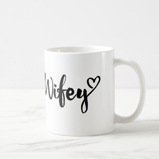 wifey mug, personalised wifey mug, couple mug, coffee mug (Right)