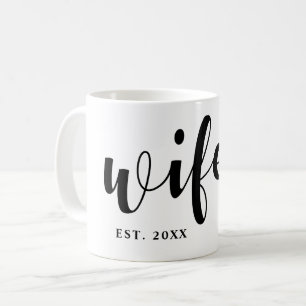 Wifey Newlywed Calligraphy Coffee Mug