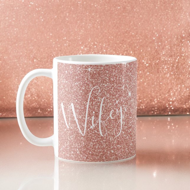 Wifey Pink Glitter Honeymoon Coffee Cup (Creator Uploaded)