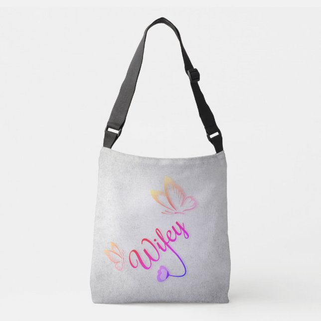 Wifey - Rainbow Color Mix Edition Crossbody Bag (Front)