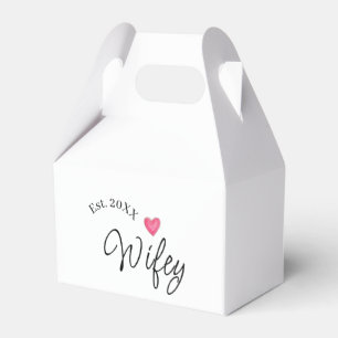 Wifey red heart est. Year future wife valentine's Favour Box