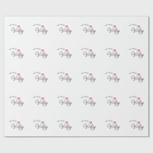 Wifey red heart est. Year future wife valentine's  Wrapping Paper